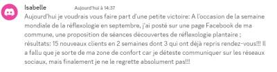 15 nouveaux clients en 2 semaines grâce aux réseaux sociaux