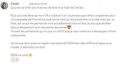 Mon chiffre d'affaires a triplé en 1 an